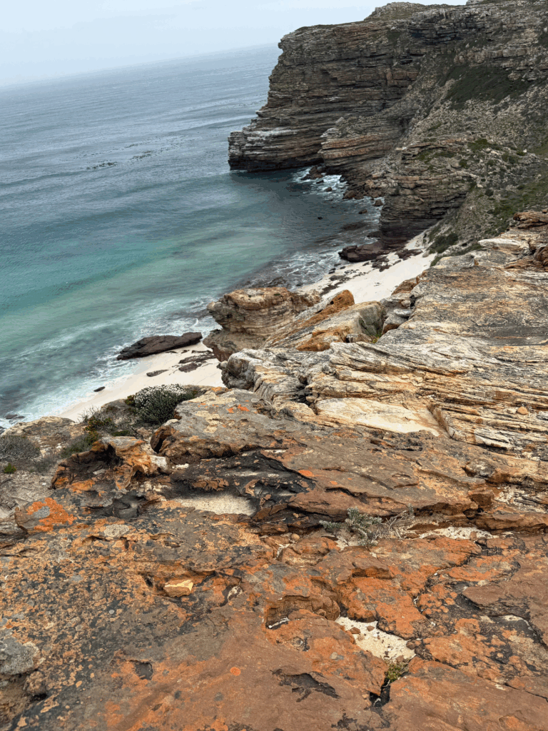 Rugged coastline along the Cape Peninsula near Cape Town, South Africa.